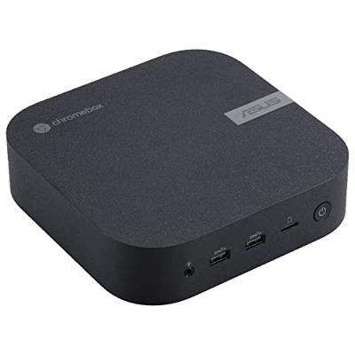ASUS CHROMEBOX5-SC002UN Mini Desktop PC (Intel Celeron 7305 processor, geïntegreerde Intel UHD graphics, 4GB DDR4 geheugen, 128 GB M.2 NVMe PCIe 3.0 SSD, WIFI 6E, Chrome OS) zwart