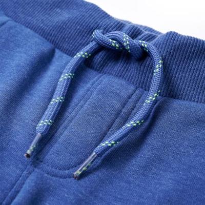 Kinderjoggingbroek 128 gemleerd blauw Kinderjoggingbroek 128 gemleerd blauw
