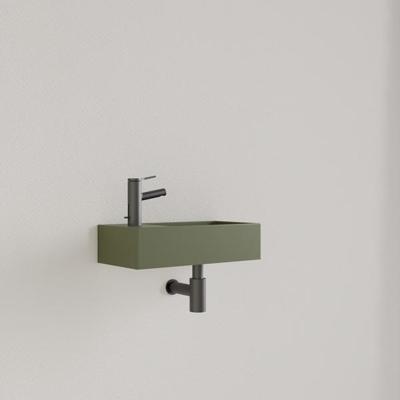 Fontein Gliss Design Nano 36x18x9 cm 1 Kraangat Links Olijf Groen Fontein Gliss Design Nano 36x18x9 cm 1 Kraangat Links Olijf Groen