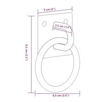 VidaXL Plaatringen 3 st staal zilverkleurig - thumbnail