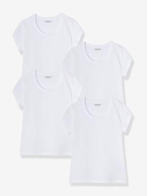 Set van 4 T-shirts wit Set van 4 T-shirts wit