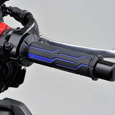 DAYTONA handvat "d-line" rubber grip d-lin sw/bl 125 open