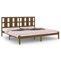 Bedframe massief grenenhout honingbruin 200x200 cm - thumbnail