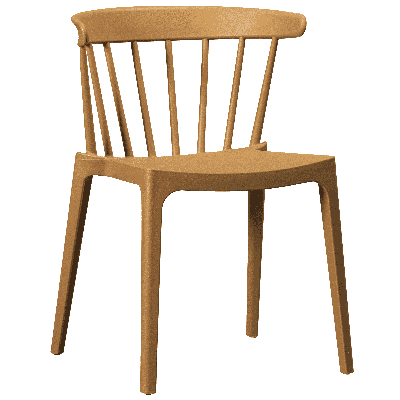 Woood Bliss spijlenstoel Karamel Melange