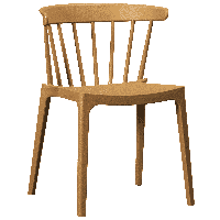 Woood Bliss spijlenstoel Karamel Melange - thumbnail