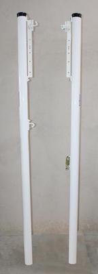 SET ALUMINIUM VOLLEYBALL POLES, FIXED, Ø 90MM -CANS INCLUDED-