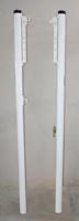 SET ALUMINIUM VOLLEYBALL POLES, FIXED, Ø 90MM -CANS INCLUDED- - thumbnail
