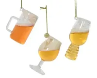 Decoris kersthanger glas bier helder - assortiment - thumbnail