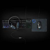 Nedis Gaming Combo Kit | 5-in-1 | Toetsenbord, Koptelefoon, Muis en Muismat | Zwart | QWERTY | Scandinavisch - GCK51110BKND - thumbnail