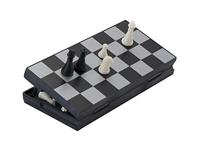 Longfield games Schaakset reisspel 16x16 cm inklapbaar zwart - thumbnail