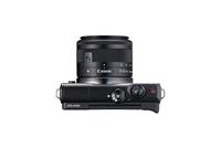 Canon EOS M100 SLR digitale camera - met lens (24,2 MP, Dual Pixel CMOS AF, DIGIC 7, Full-HD, touchscreen, WIFI, Bluetooth, 7,5 cm, inklapbaar display) camera, zwart - thumbnail