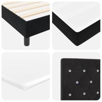 Boxspringbed met matras fluweel zwart 140x190 cm - thumbnail