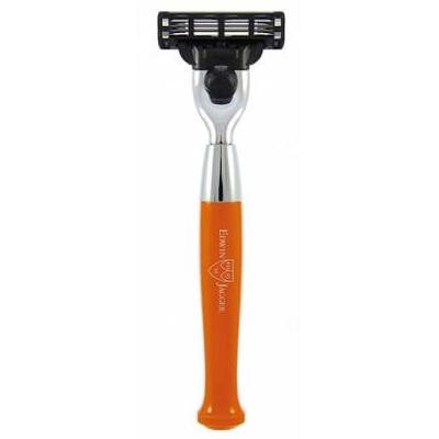 Edwin Jagger Razors Gillette Mach 3 Orange & Chrome Razor Ref.R720CR 1Stuks