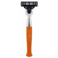 Edwin Jagger Razors Gillette Mach 3 Orange & Chrome Razor Ref.R720CR 1Stuks - thumbnail