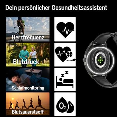 Smartwatch beafon WATCH 402 43 mm 1,43" Zwart - thumbnail