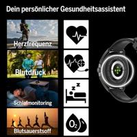 Smartwatch beafon WATCH 402 43 mm 1,43" Zwart - thumbnail