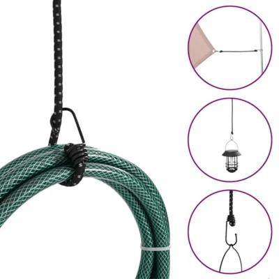 Spanelastieken met reflecterende strips en haken 25 stuks 46 cm Spanelastieken met reflecterende strips en haken 25 stuks 46 cm