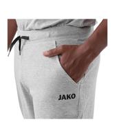 JAKO 6565K Joggingbroek Base Met Boord Kids - Lichtgrijs Gemeleerd - 128 - thumbnail