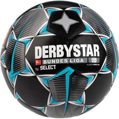 Derbystar Voetbal Bundesliga Player Special Zwart Zilver Blauwgroen maat 5 Derbystar Voetbal Bundesliga Player Special Zwart Zilver Blauwgroen maat 5