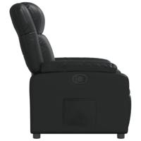 Fauteuil verstelbaar kunstleer zwart - thumbnail