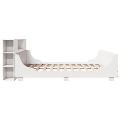 Bedframe zonder matras massief grenenhout wit 180x200 cm