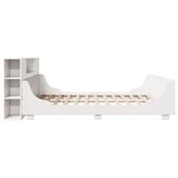 Bedframe zonder matras massief grenenhout wit 180x200 cm - thumbnail