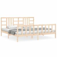 Bedframe zonder matras massief grenenhout 200x200 cm - thumbnail