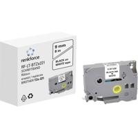 Labeltape Renkforce RF-LT-BTZe221 Compatibel vervangt Brother TZe-221 9 mm Tapekleur: Wit Tekstkleur: Zwart 8 m - thumbnail