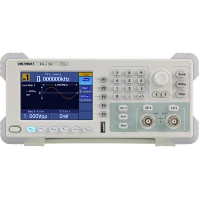 VOLTCRAFT FG-2102 Functiegenerator 1 µHz - 10 MHz 2-kanaals Arbitrair, Ruis, Puls, Blok, Sinus, Driehoek, Signaal