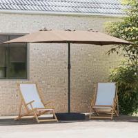 Tuinparasol Taupe 385 x 209 x 244 cm Stof - thumbnail
