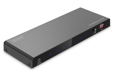 Digitus DS-55340 4 poorten HDMI-splitter Individueel schakelbaar, LED-weergave, Met status-LEDs, Ultra HD-geschikt, Voor intern gebruik, Met metalen behuizing Digitus DS-55340 4 poorten HDMI-splitter Individueel schakelbaar, LED-weergave, Met status-LEDs, Ultra HD-geschikt, Voor intern gebruik, Met metalen behuizing