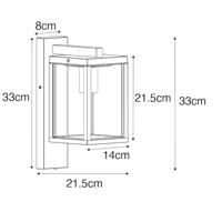 QAZQA Buiten wandlantaarn zwart IP44 met schemersensor - Charlois - thumbnail
