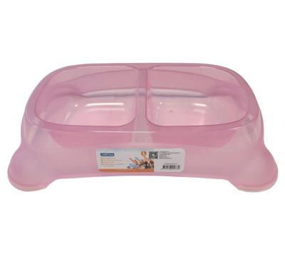 Nobleza Hondenvoerbak dubbel - Roze - Maat L