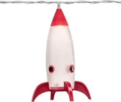 Lichtsnoer met 8 raketten warm wit