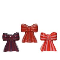 Kandelaar strik keramiek Ø11,5xH13cm - thumbnail