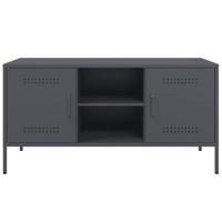 Tv-meubel 100,5x39x50,5 cm staal antracietkleurig - thumbnail