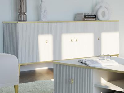 Dressoir PEGASUS 4 deuren wit/goud Dressoir PEGASUS 4 deuren wit/goud