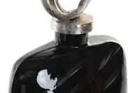 Vaas DKD Home Decor 23 x 13 x 41 cm Kristal Zilverkleurig Zwart Aluminium Modern - thumbnail