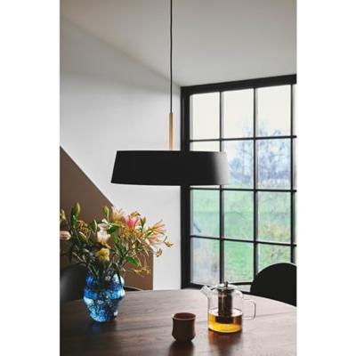 Hanglamp mat zwart en messing schakelaar & E14 fitting Nordlux Clasi 45