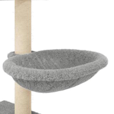 Kattenmeubel met sisal krabpalen 117 cm lichtgrijs
