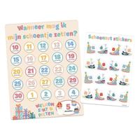 Aftelkalender Sint & Piet Cartoon - thumbnail