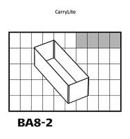 Raaco Inzet box, afm ba8-2, h: 80 mm, afm 157x55 mm, 4 stuk/ 1 doos - thumbnail