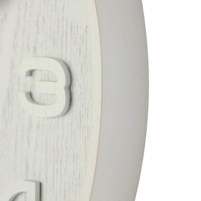 NeXtime klok 3096wi wood wood medium, ø35.5 cm,wall, white