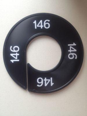 Maatring 9cm zwart/wit 146