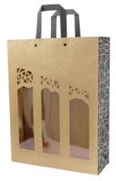 Wijnflestas 3 flessen 285+95x385mm Authentique (10 stuks) - thumbnail