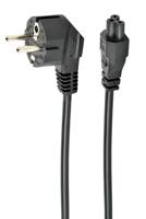 Netsnoer (C5) met randaarde, 1 meter - thumbnail