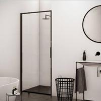 BWS Nisdeur Recta 100x200 cm 8 mm NANO Glas Mat Zwart Profiel - thumbnail