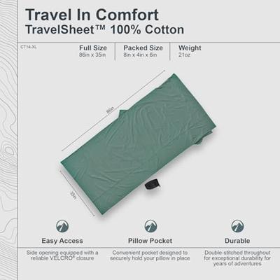 Cocoon Travel Sheet XL Cotton Lakenzak Cactus Blue