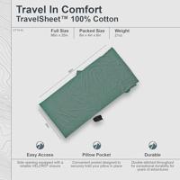 Cocoon Travel Sheet XL Cotton Lakenzak Cactus Blue - thumbnail