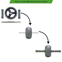 Tunturi AB roller- Buikspiertrainer - Trainingswiel - thumbnail
